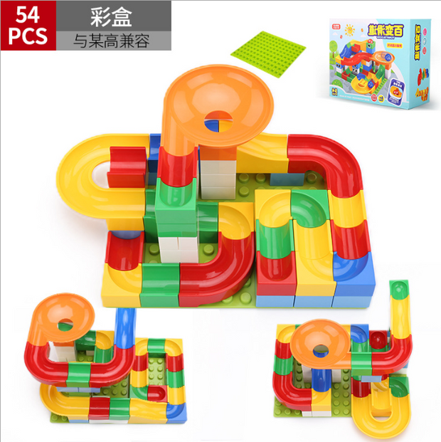 Children Large  Particles Assembled Slide Puzzle Blocks Toys