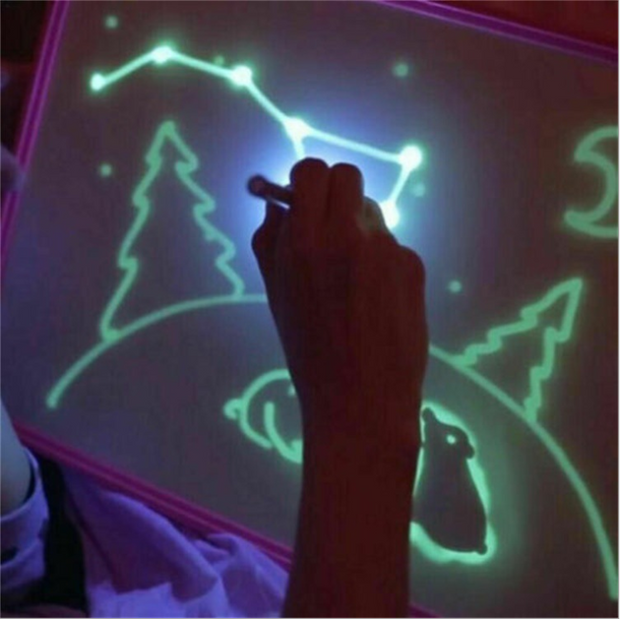 Educational Drawing Pad 3D Magic 8 Light Effects Puzzle Board