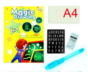 Educational Drawing Pad 3D Magic 8 Light Effects Puzzle Board